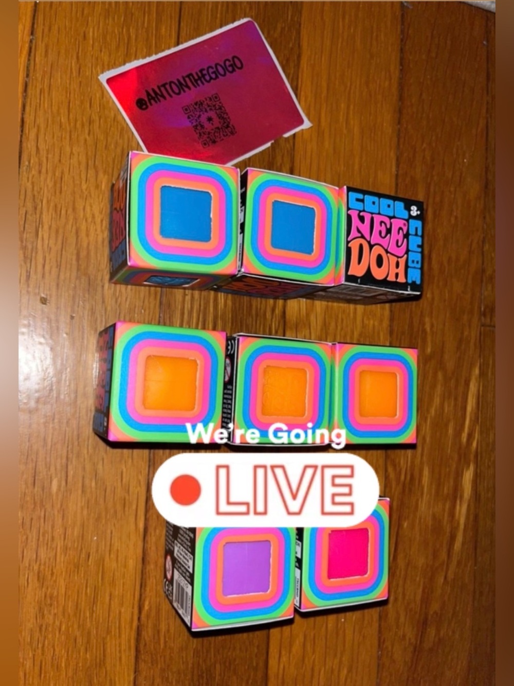 New! NEE DOH Cool Cube Mini Cube Squishy Stress Balls 1  Pick Color